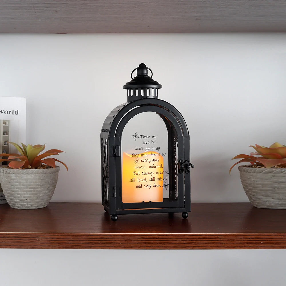 11'' High Memorial Lantern(Black)-1