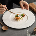 Sesame Point Artisanal Flat Plate Collection – Minimalist Textured Fine China-0