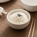 Minimalist White Brushed Ceramic Bowl – For Rice, Soup, or Noodles-0
