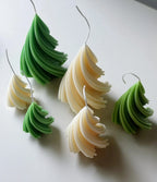 Swirling Christmas Tree Candles | Sculptural Holiday Décor-0