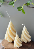 Swirling Christmas Tree Candles | Sculptural Holiday Décor-1