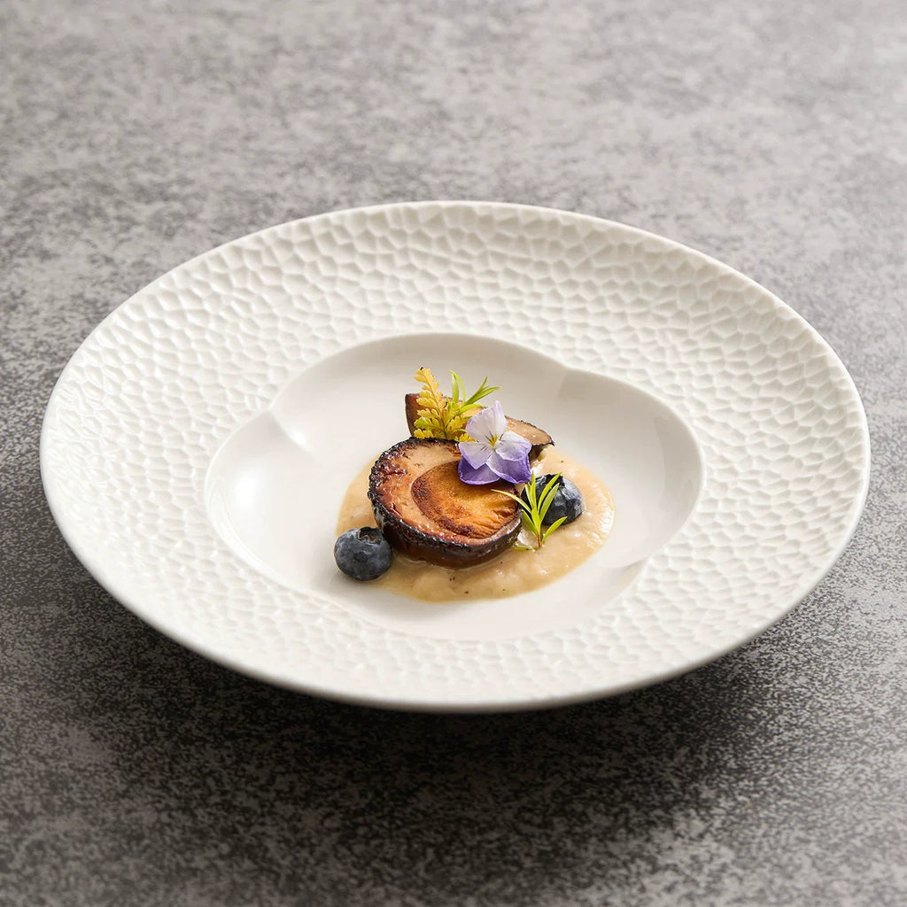 Artisanal Matte Lattice Blossom Porcelain Plate – Blossom Series-0