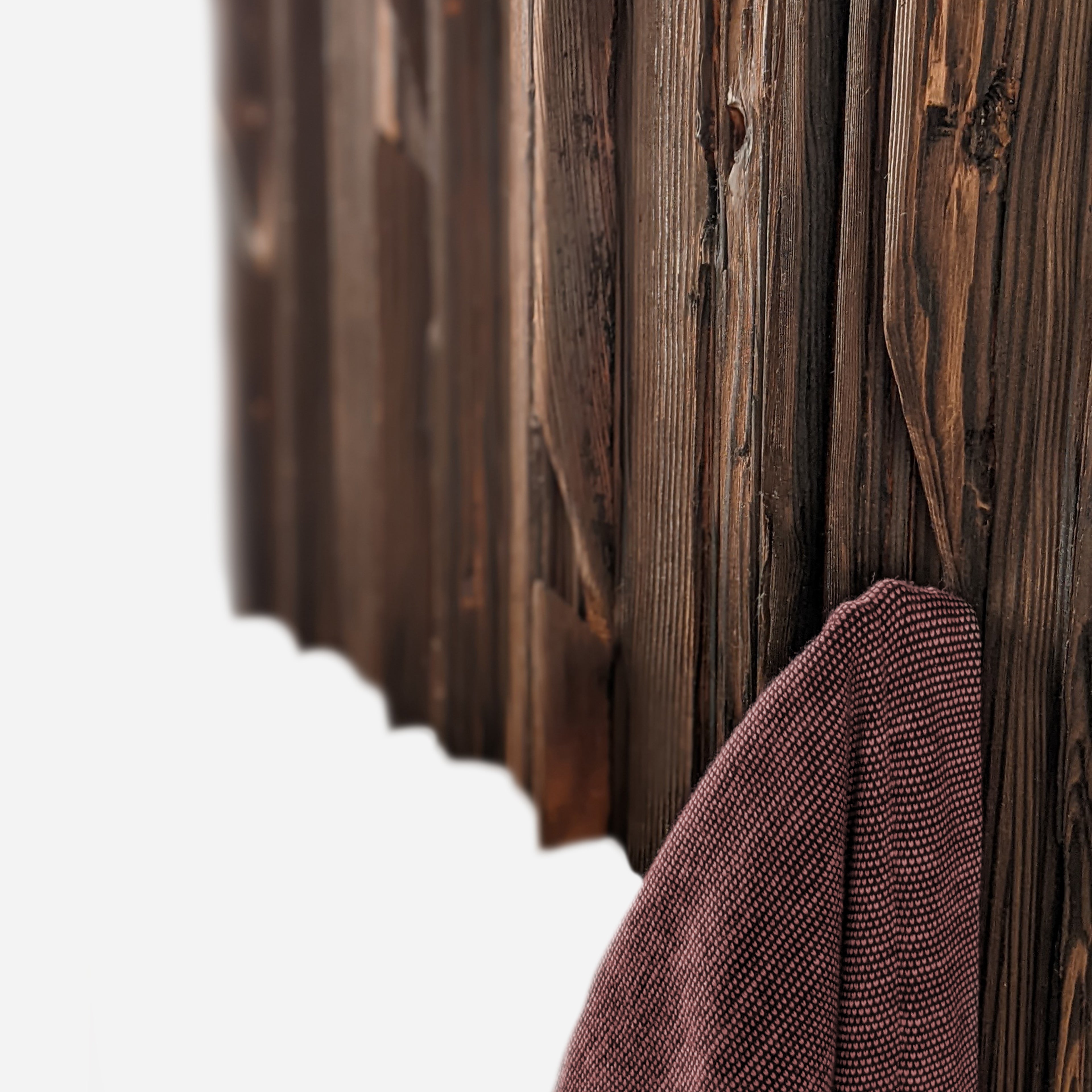 Sculptural Wooden Wall Coat Rack