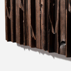 Sculptural Wooden Wall Coat Rack