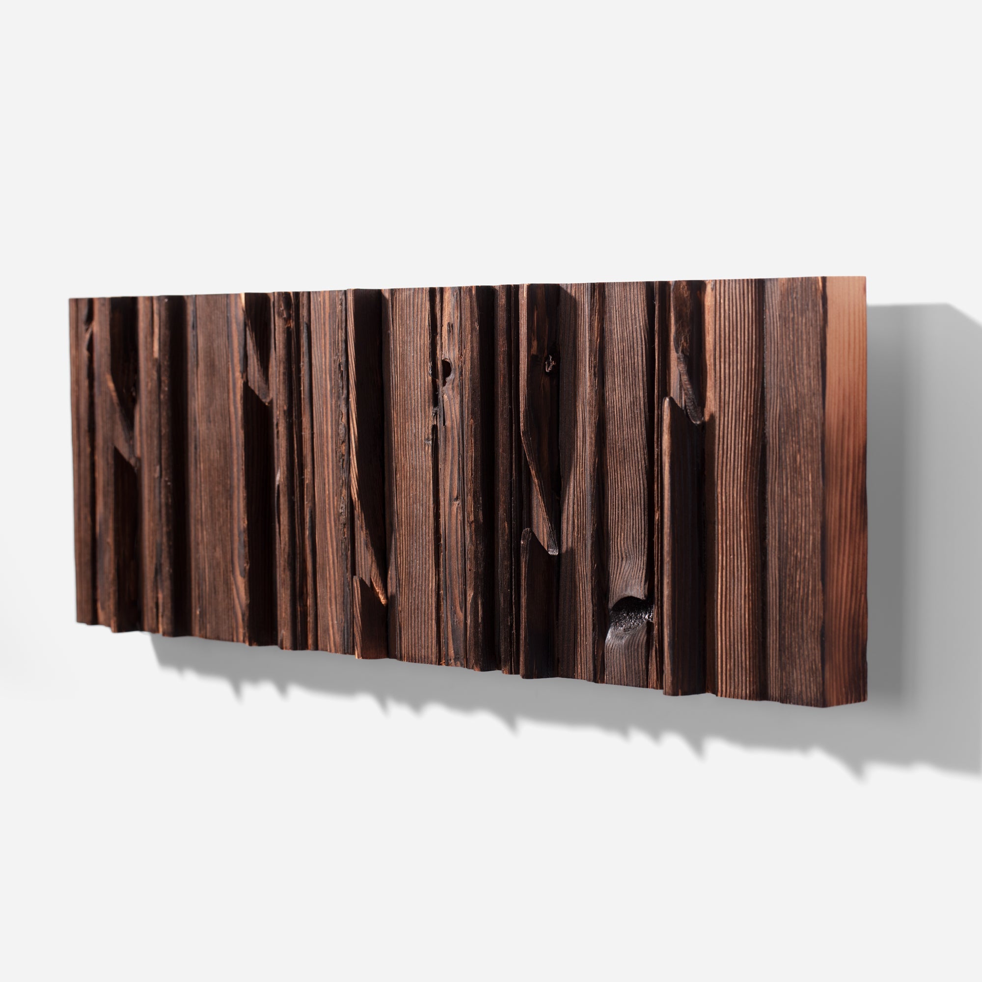Sculptural Wooden Wall Coat Rack