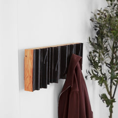 Sculptural Wooden Wall Coat Rack