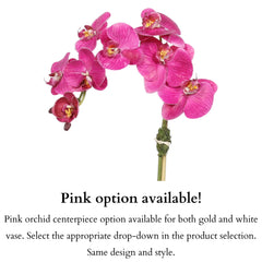 Faux Orchid Centerpiece Arrangement - 24"-6