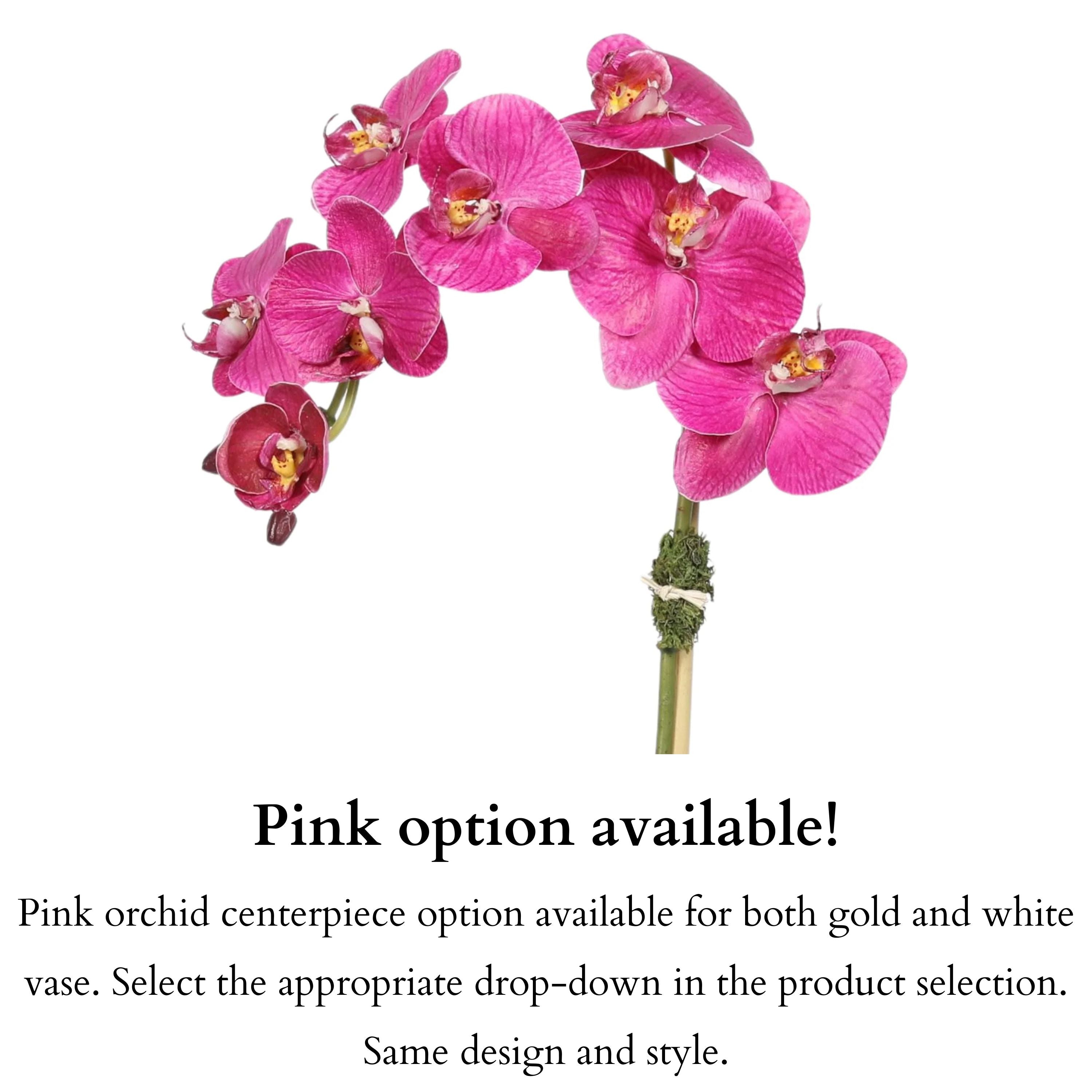 Faux Orchid Centerpiece Arrangement - 24"-6
