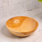 Neem Wood Design Fruit Bowl-0