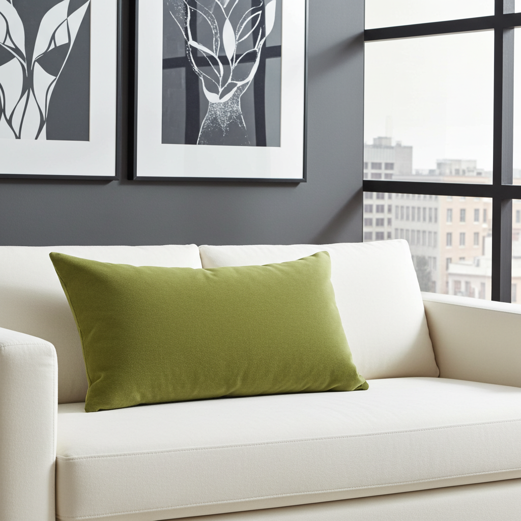 Pistachio Love Green Handmade Luxury Pillow-2