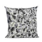 Plutus Black White Midnight Bloom Floral Luxury Throw Pillow-1