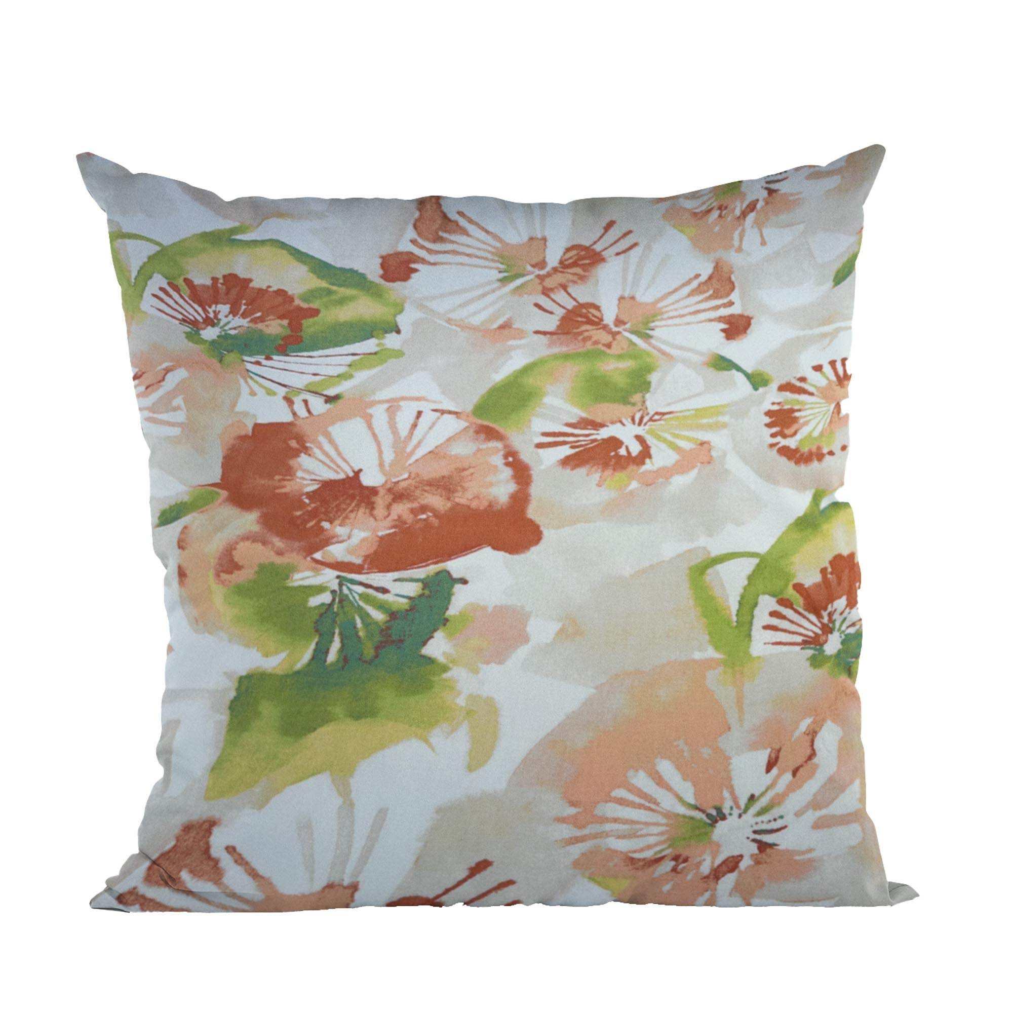 Plutus Green Beige Red Earthy Elegance iKat Luxury Throw Pillow-0