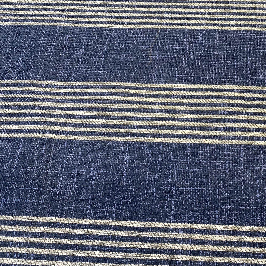 Plutus Blue Beige Skyline Stripes Stripe Luxury Throw Pillow