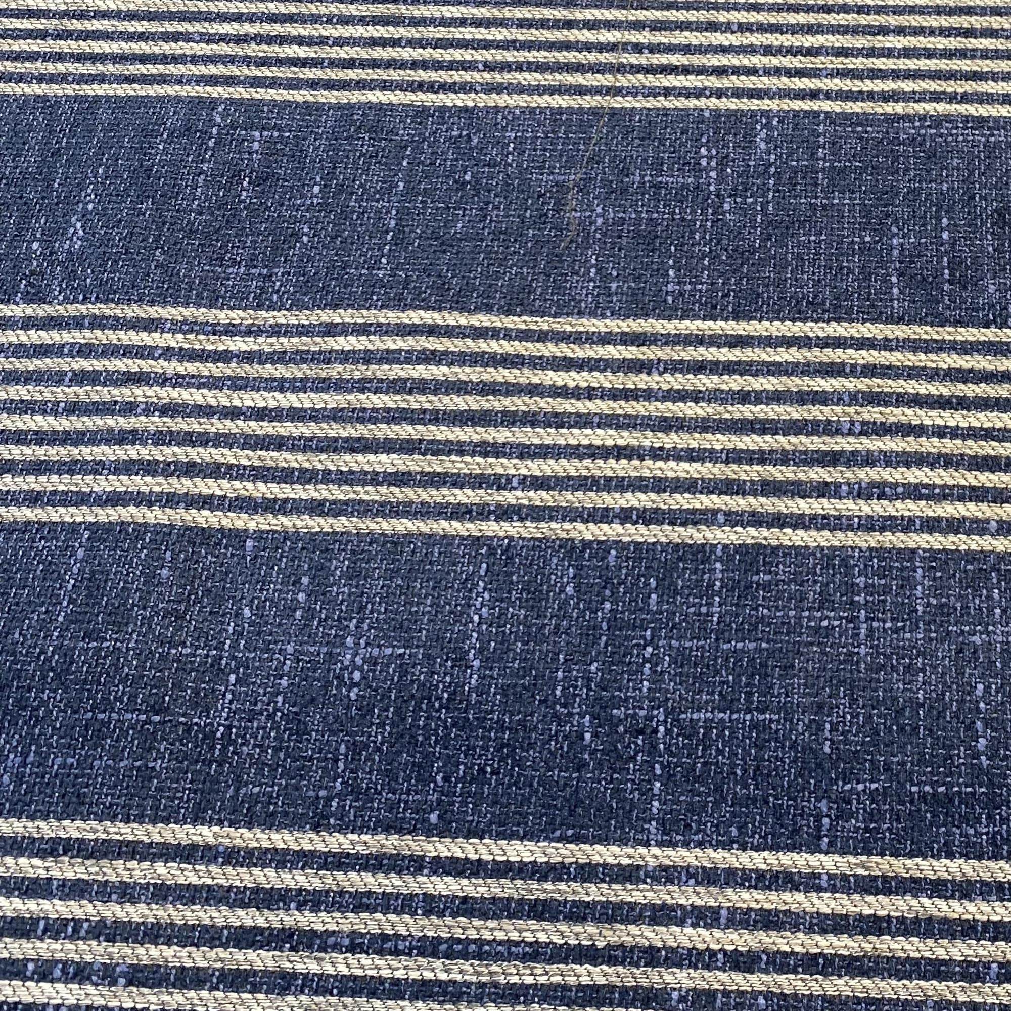 Plutus Blue Beige Skyline Stripes Stripe Luxury Throw Pillow