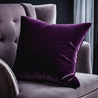 Plutus Plum Velvet Luxury Throw Pillow-3
