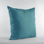 Plutus Sky Blue Solid Shiny Velvet Luxury Throw Pillow-2