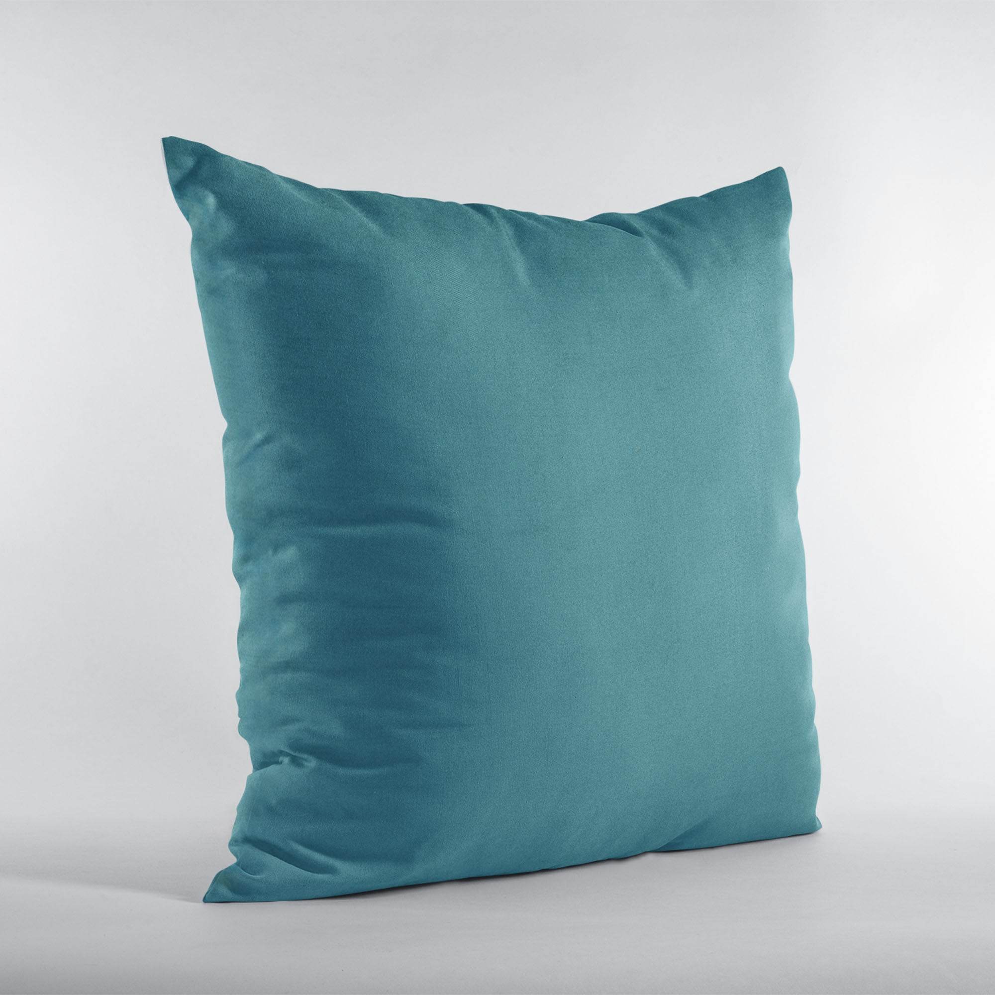 Plutus Sky Blue Solid Shiny Velvet Luxury Throw Pillow-2