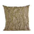 Plutus Burnished Bronze Yarns Shiny Fabric With Twig Pattern Luxury Throw Pillow-0