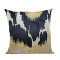 Plutus Velvet Glamour Black, Gold, Cream Handmade Luxury Pillow-0
