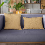 Plutus Yellow Desert Lines Luxury Throw Pillow-2