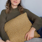 Plutus Yellow Desert Lines Luxury Throw Pillow-3