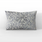 Plutus Grey Silver Whispering Vines Floral Luxury Throw Pillow-2