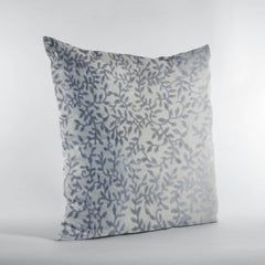 Plutus Grey Silver Whispering Vines Floral Luxury Throw Pillow-3