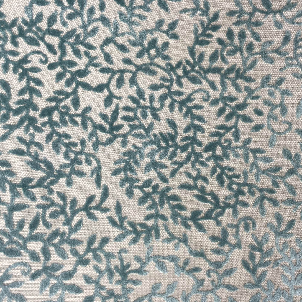 Plutus Teal Whispering Vines Floral Luxury Throw Pillow-3
