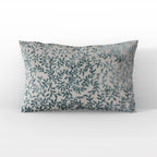 Plutus Teal Whispering Vines Floral Luxury Throw Pillow-1