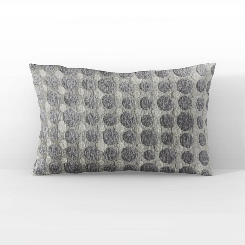 Plutus Majestic Orb Circle Gray Velvet Luxury Throw Pillow