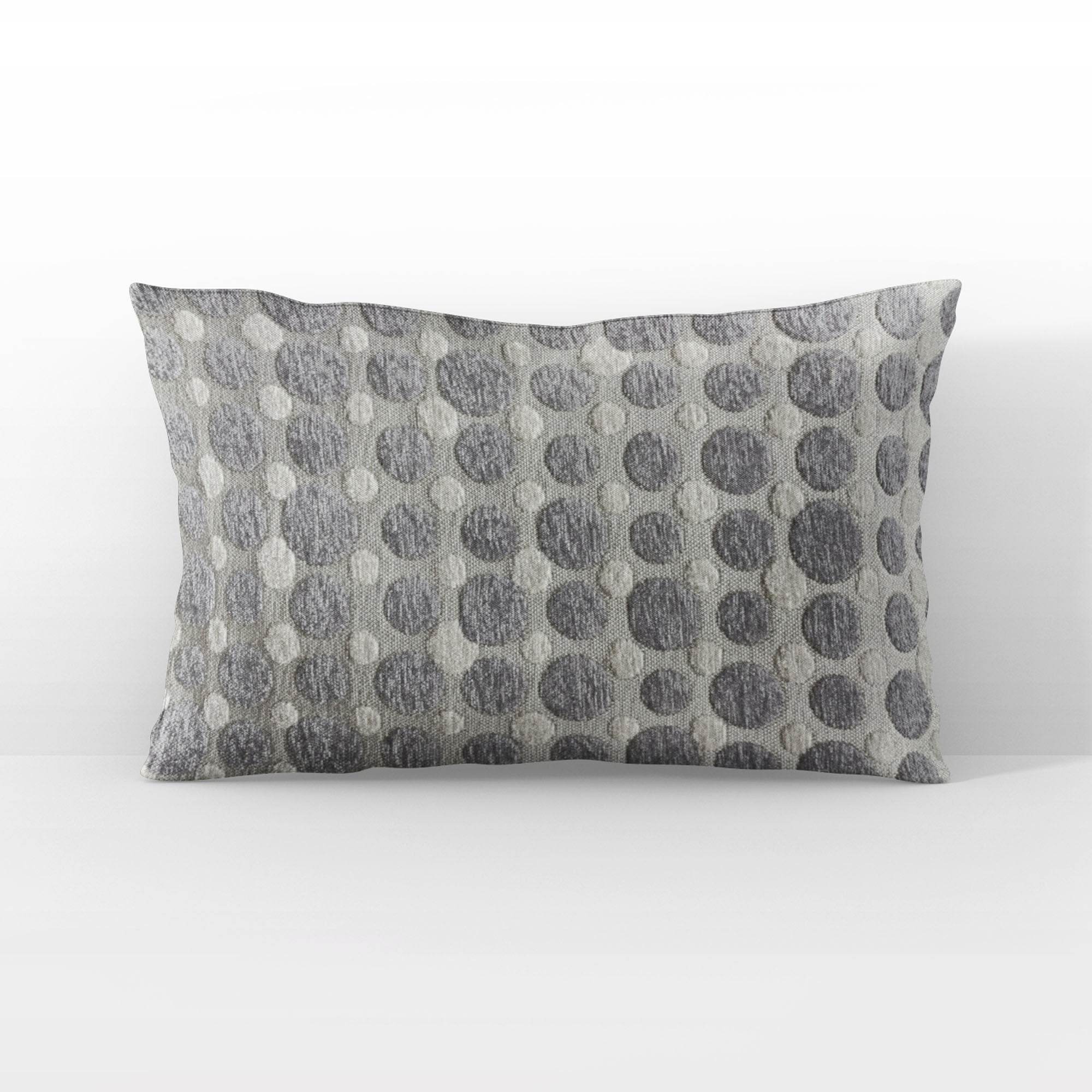 Plutus Majestic Orb Circle Gray Velvet Luxury Throw Pillow