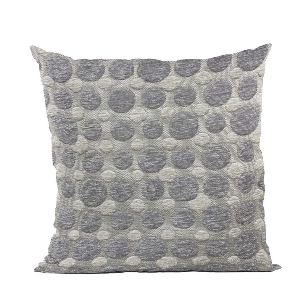 Plutus Majestic Orb Circle Gray Velvet Luxury Throw Pillow