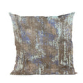 Plutus Weathered Texture iKat Brown Blue Velvet Luxury Throw Pillow-0