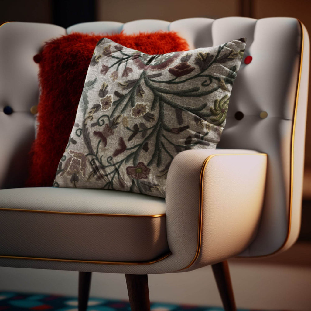 Plutus Whispering Thicket Floral Multicolor Luxury Throw Pillow-2