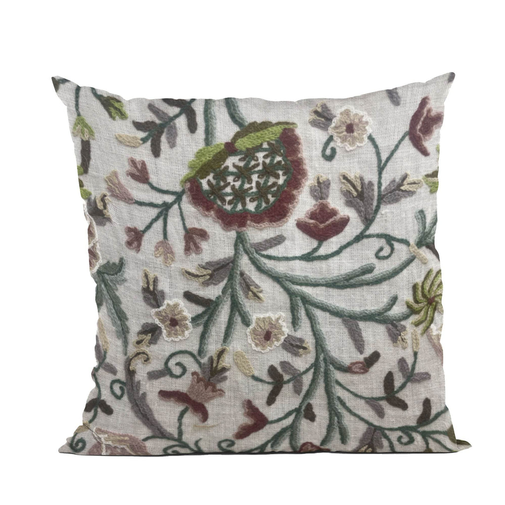 Plutus Whispering Thicket Floral Multicolor Luxury Throw Pillow-0