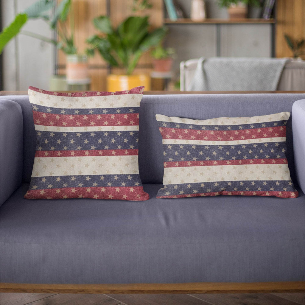 Plutus Stars and Stripes Handmade USA Flag Pillow-2