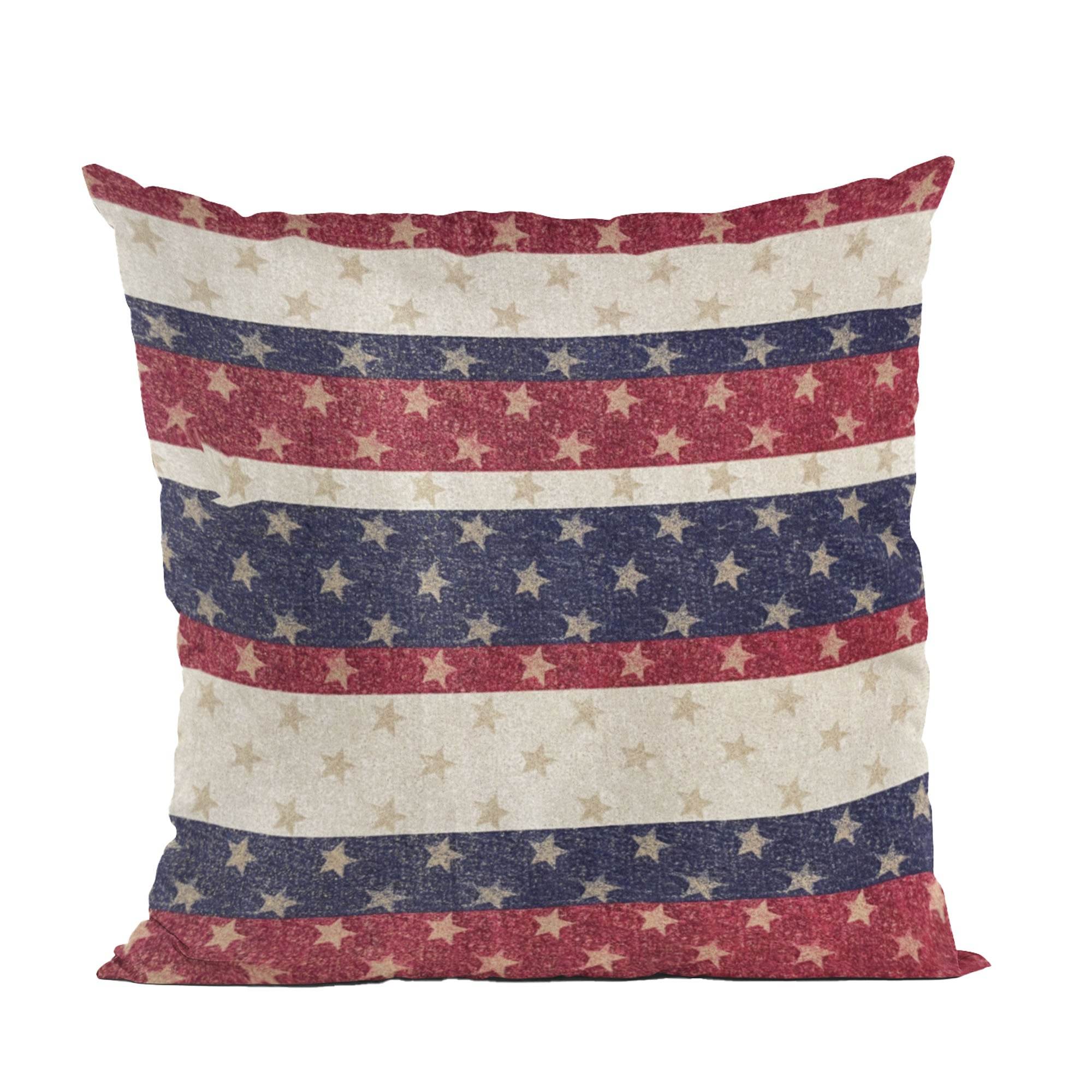 Plutus Stars and Stripes Handmade USA Flag Pillow-0