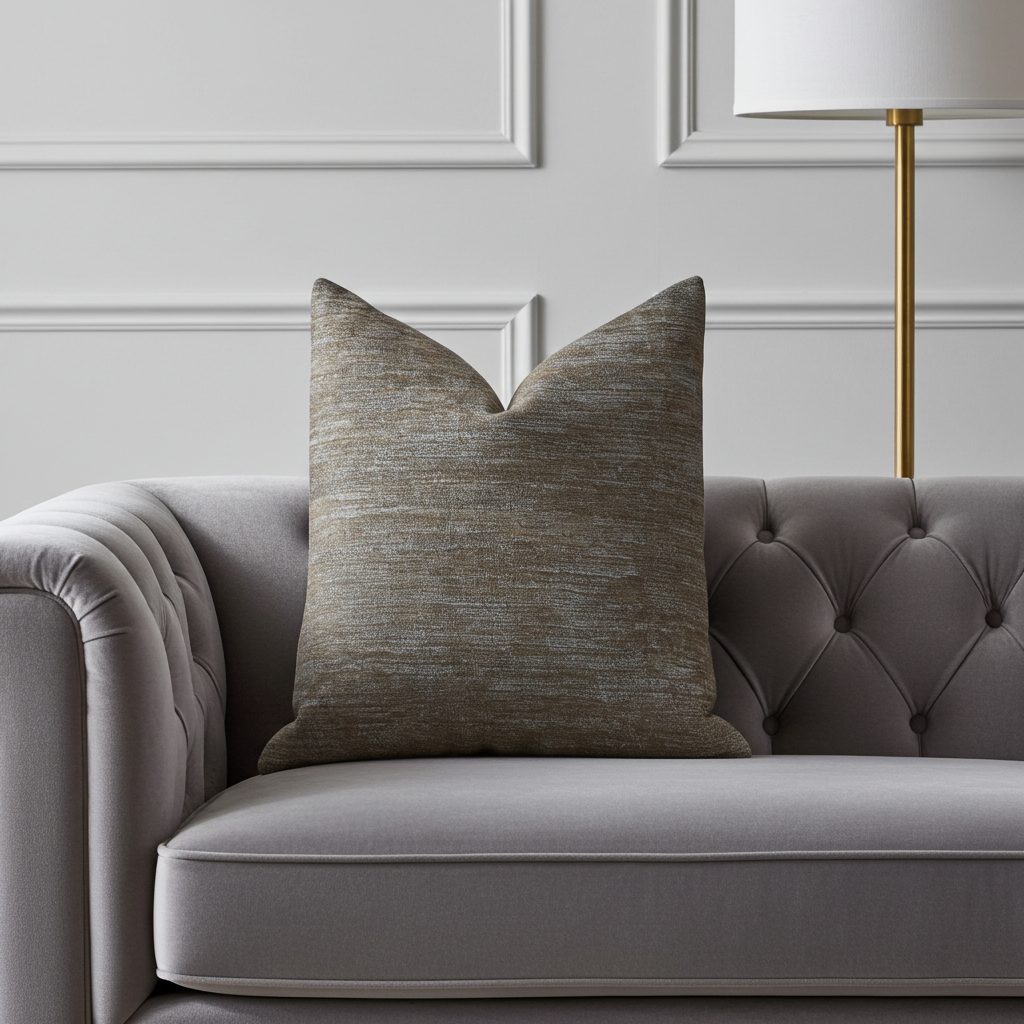 Bella Isabella Brown and Beige Luxury Throw Pillow-2