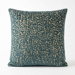 Dusky Gem Blue and Silver Luxury Throw Pillow