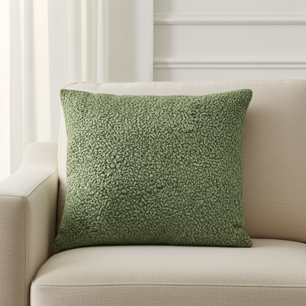 Mulberry Lasso Green Tones Luxury Throw Pillow-0