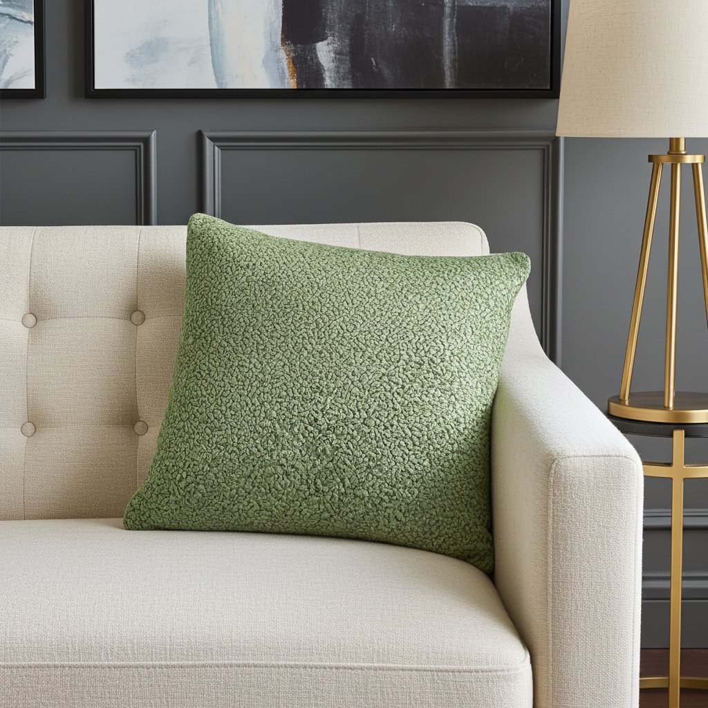 Mulberry Lasso Green Tones Luxury Throw Pillow-2