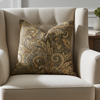 Cypress Field Brown Luxury Throw Pillow-4