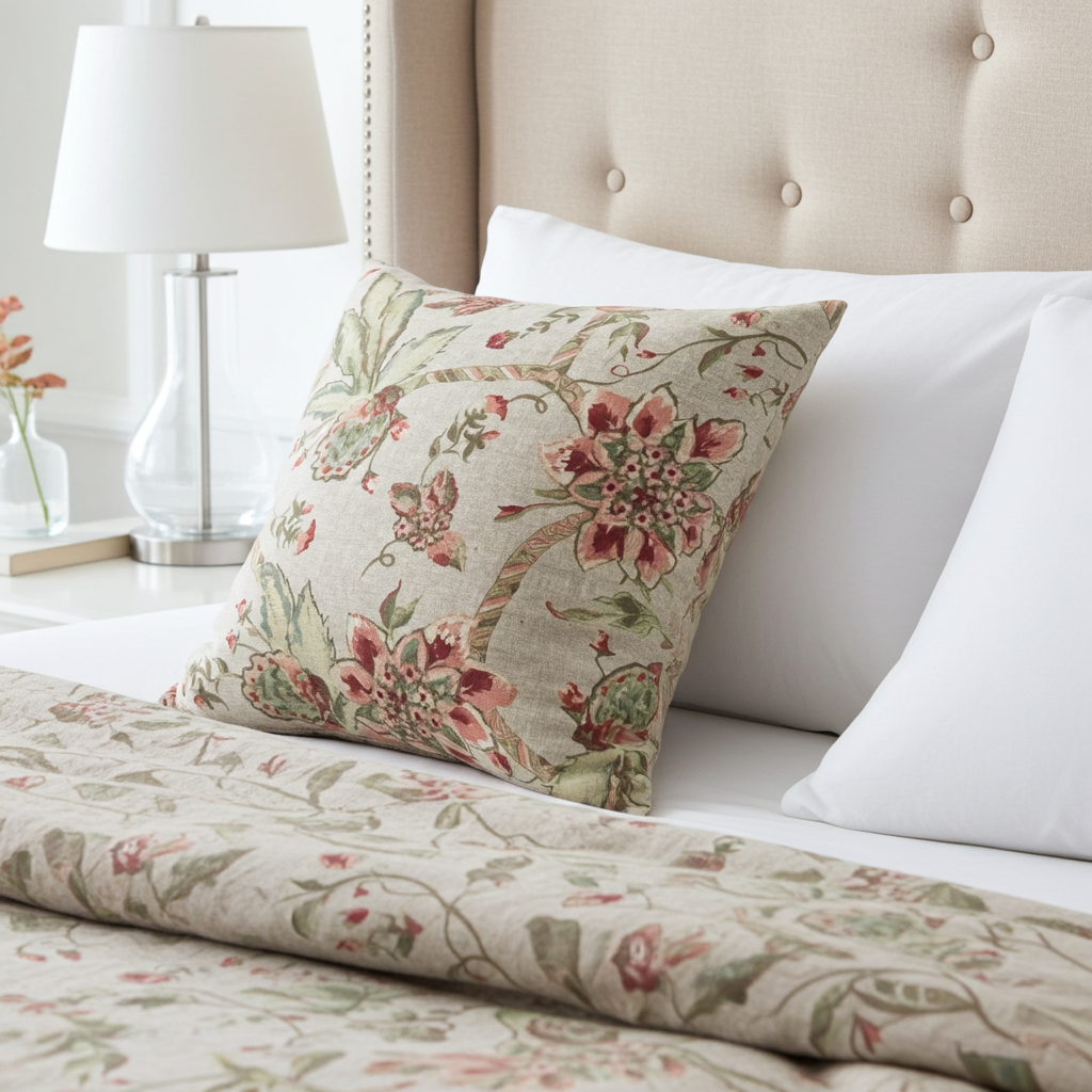 Garden Secrets Multicolor Luxury Throw Pillow-4