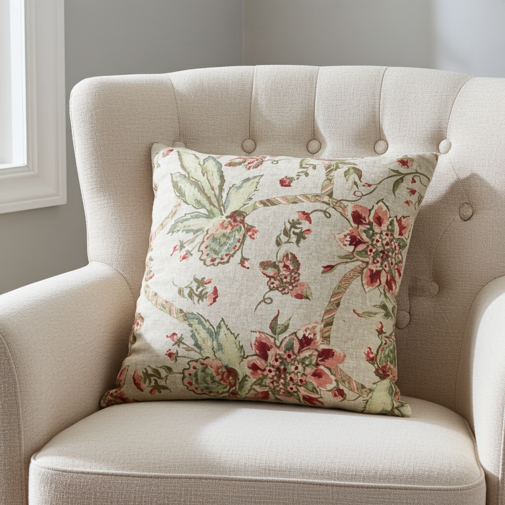 Garden Secrets Multicolor Luxury Throw Pillow-0
