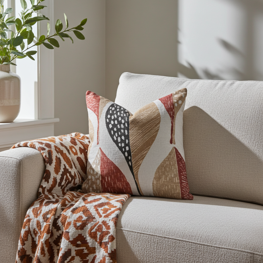 Oak Valley Multicolor Luxury Throw Pillow-3