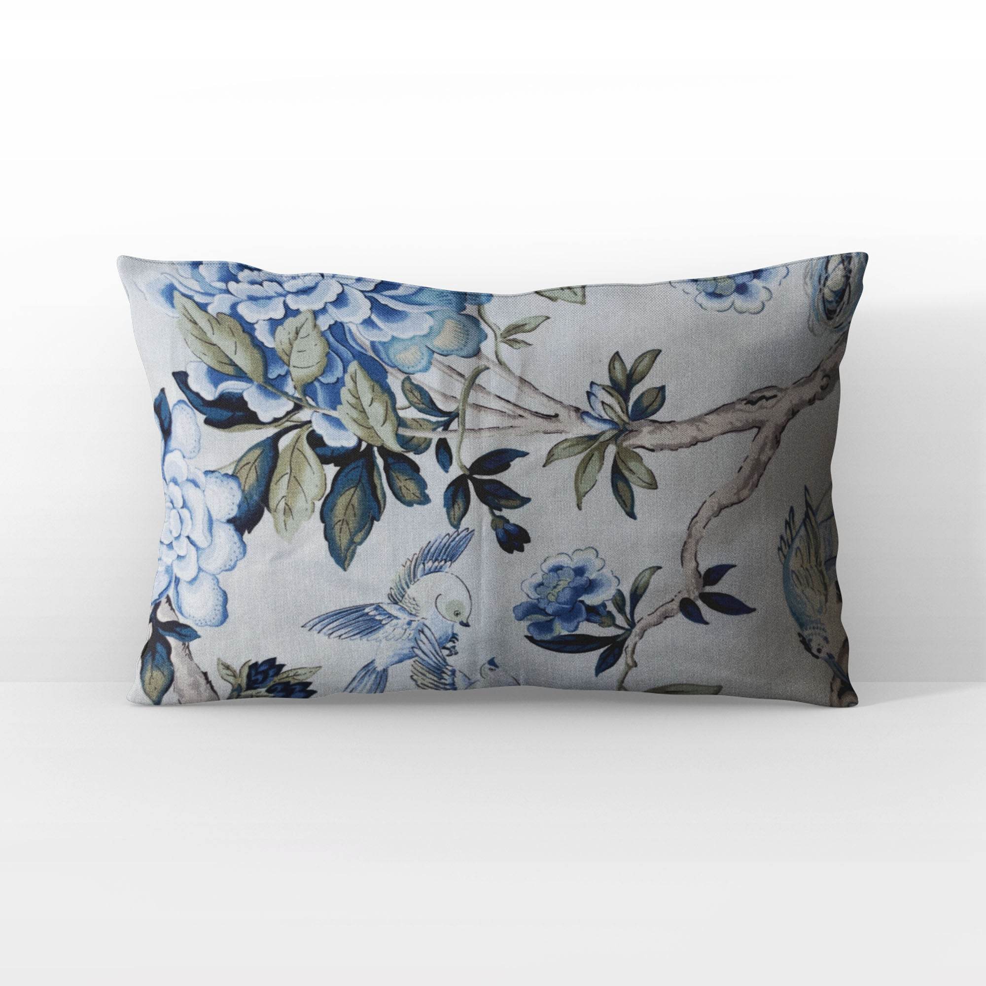 Elyssa Navy Brown and Cream Handmade Luxury Pillow-3
