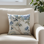 Elyssa Navy Brown and Cream Handmade Luxury Pillow-0
