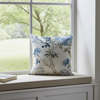 Elyssa Navy Brown and Cream Handmade Luxury Pillow-1