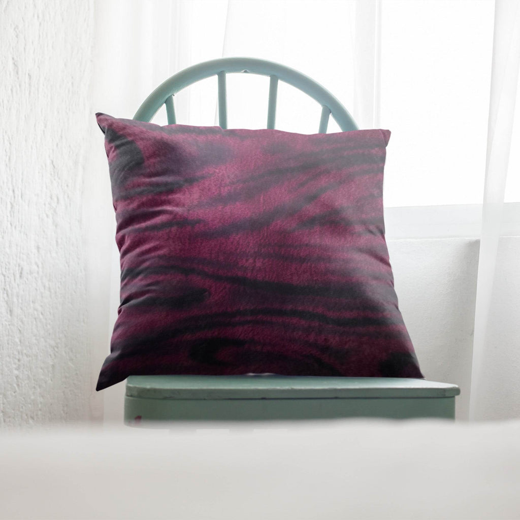 Plutus Fuchsia Black Galaxy Animal Faux Fur Luxury Throw Pillow