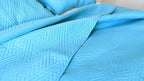 DaDa Bedding Gentle Wave Turquoise Teal Blue Lagoon Lightweight Quilted Bedspread Set (LH3000)-3